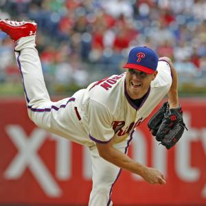 Jonathan Papelbon with his glove currently involved in trade negotiations. 