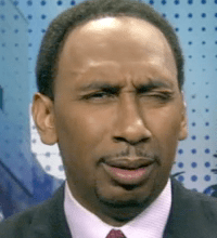 Stephen A. Smith looking his best on ESPN First Take. 
