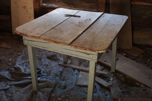 Our conference room table at the delightful Coggin Toboggan HQ. 
