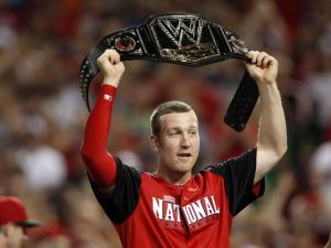 Todd Frazier, mere moments before he was stripped of his title belt (Photo Credit: USA Today)
